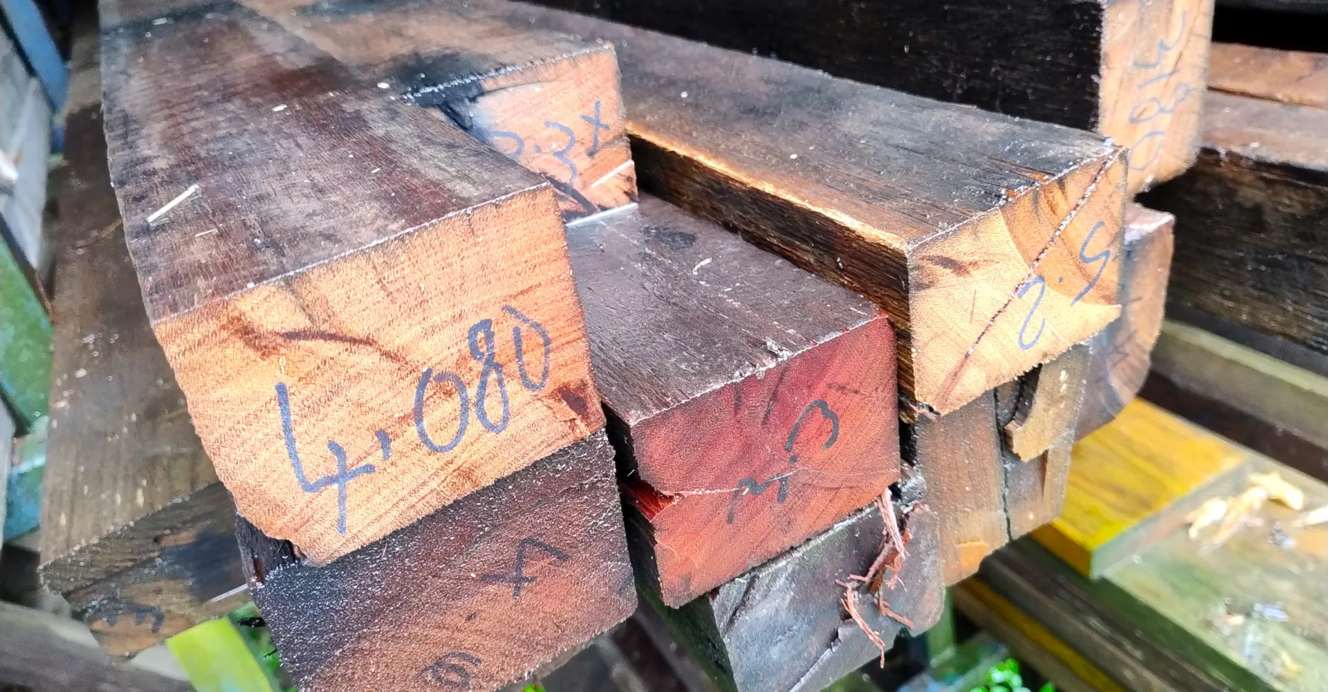 recycled hardwood bearers at Moss Vale Recycled Timber